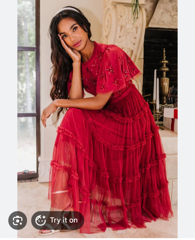 Ivy City Co Anastasia Dress XXS in red gallery