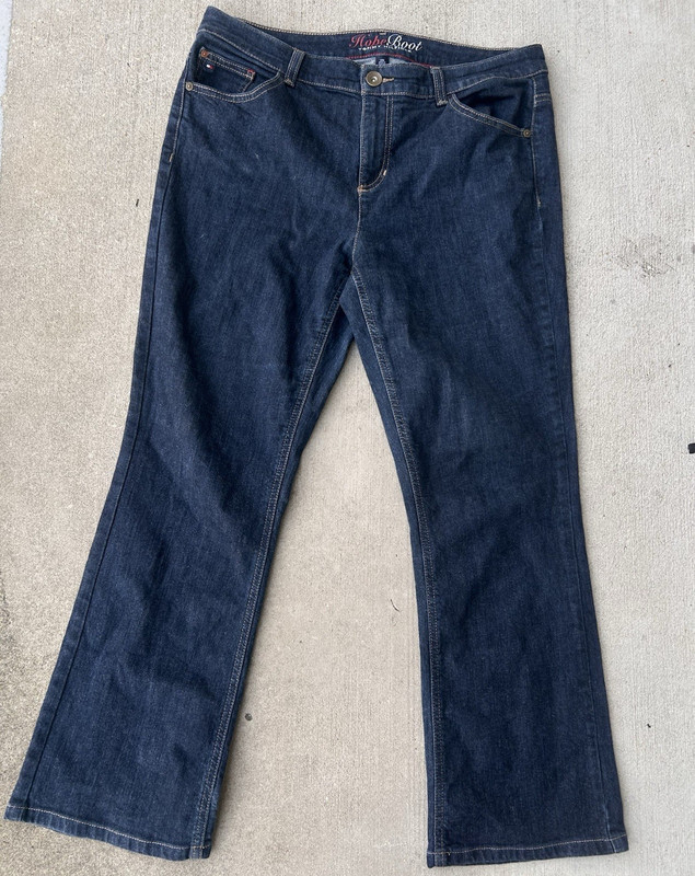 Tommy Hilfiger Hope Boot Girls Bootcut Dark Wash Blue Denim Jeans 14R Cotton