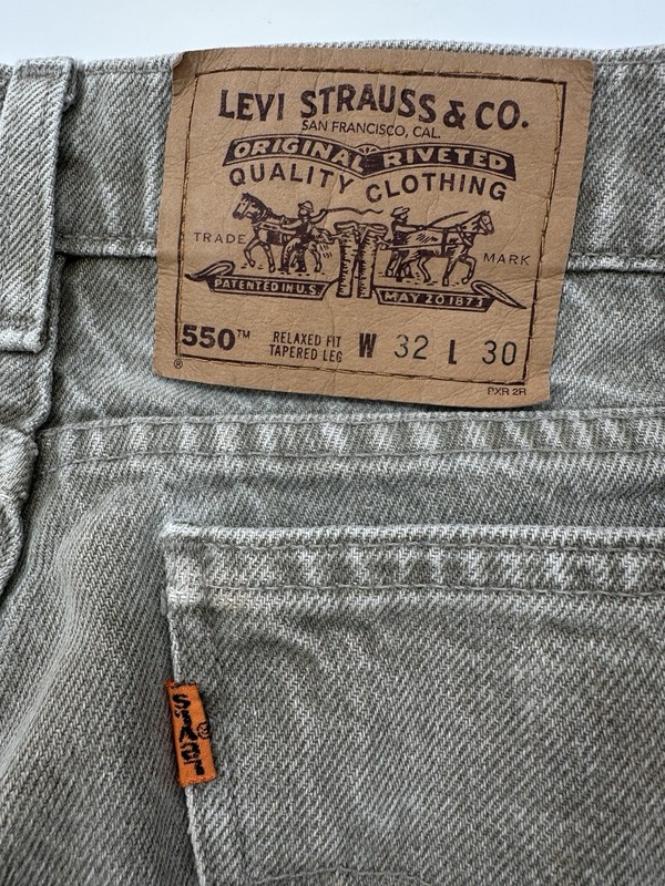 Levi's 550 Relaxed Fit Tapered Leg Jeans Men's Sz 32 Vintage 90s Orange Tab “pic gallery