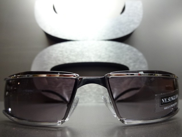 Mens Women SLEEK CONTEMPORARY MODERN STYLE SUN GLASSES Fashion Frame Gold Silver gallery