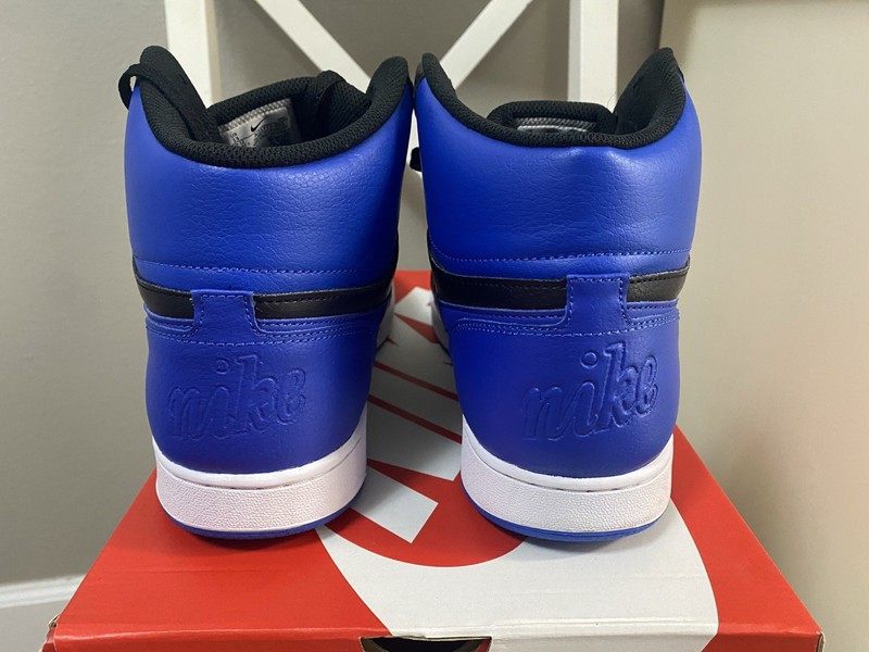 Nike Ebernon Mid Men’s Mid Top Leather Sneaker Black Game Royal White AQ1773-001 gallery