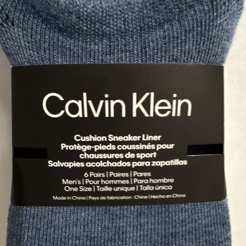 Calvin Klein Men's Cushioned Sneaker Liner Socks 6 Pairs One Size Multicolor gallery