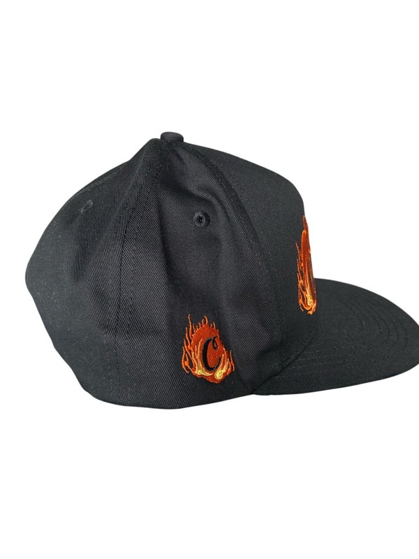 Cookies World On Fire Snapback Hat Black Flame Logo Adjustable Cap Zumiez NWT gallery
