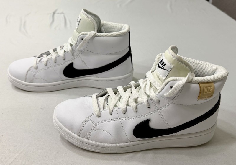 Nike Men’s Court Royale 2 Mid CQ9179-100 White Black Swoosh Size 8 – Worn Once