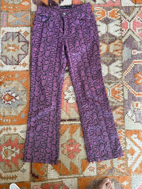 Revolt Pink Snakeskin Pants Size 7/8