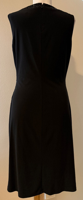 CHAPS Womens Black Evening Occasion Sequin Detail Dress - Sz Medium gallery