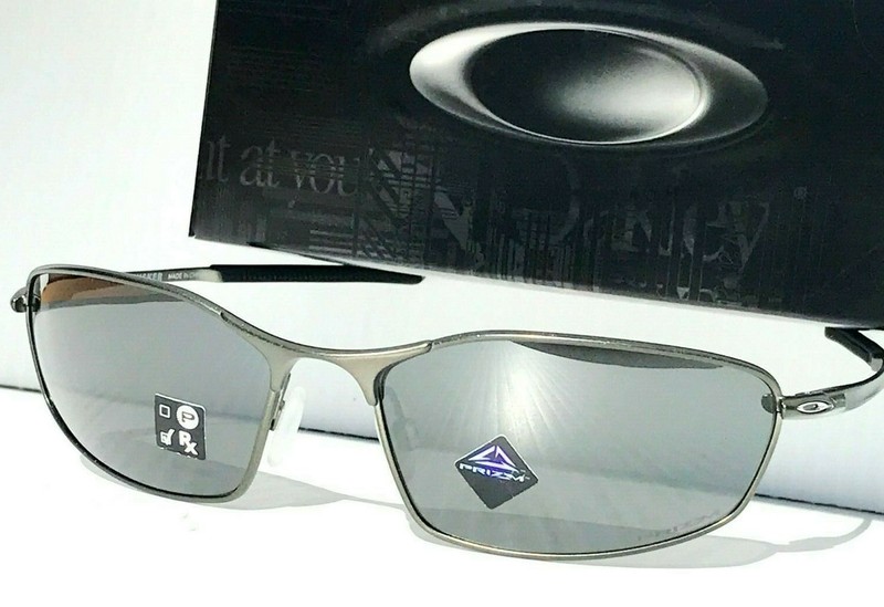 NEW* Oakley WHISKER Carbon Metal Alloy 60mm PRIZM Black Iridium Sunglass 4141-01