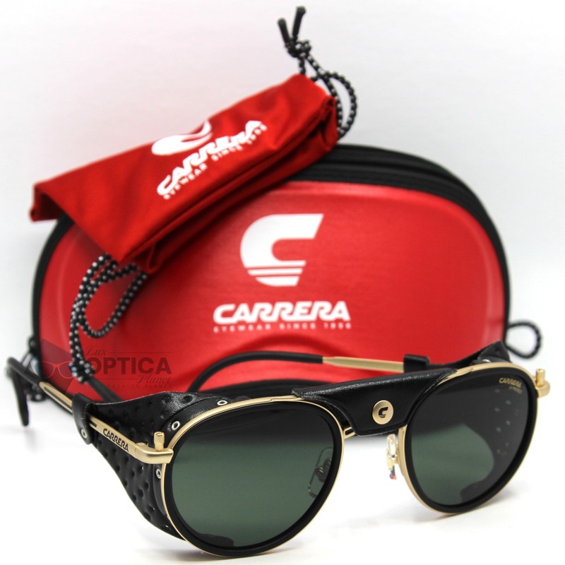 New Carrera C SPORT 05/S Round Sunglasses Metal Double Bridge Matte Gold / Green