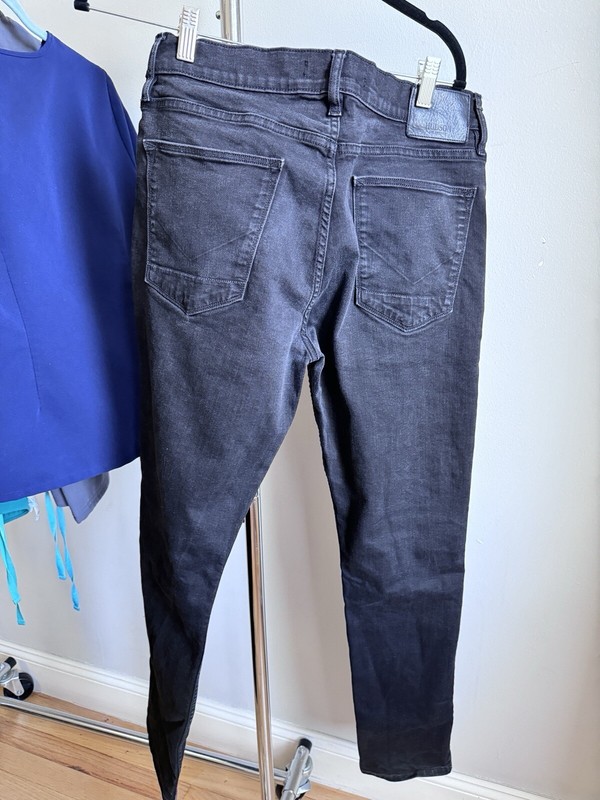 Hudson Men's Blake Slim Straight Leg Black Denim Jeans Size 33 gallery