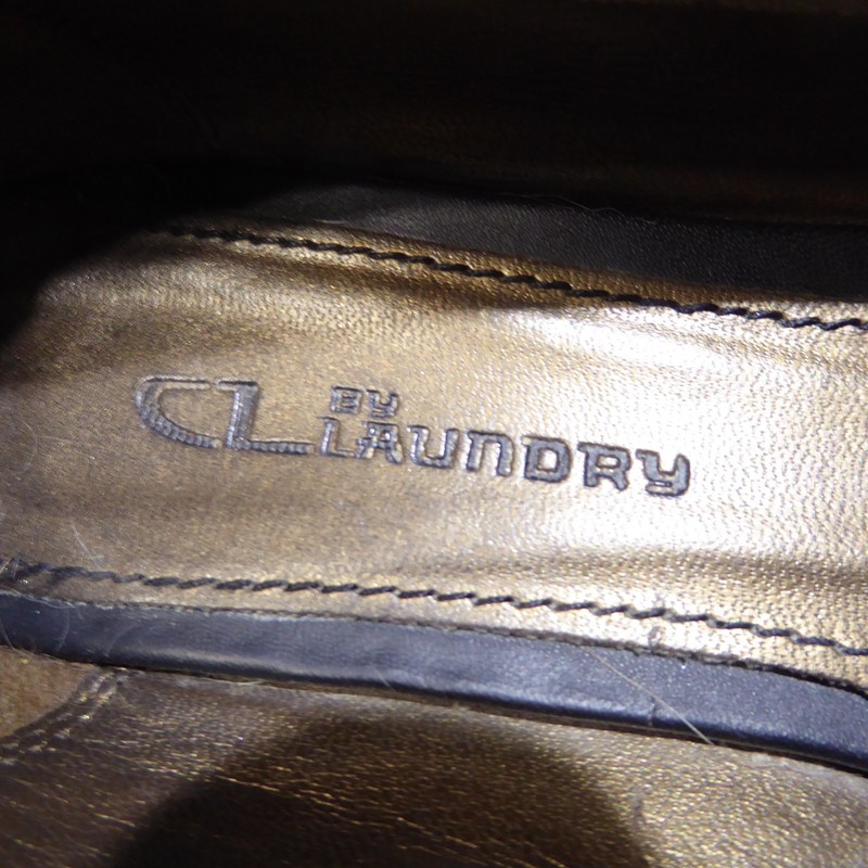🩰 CL by Laundry Vintage Ballet sz 9 M Black Leatherette; Buckle Strap Details gallery
