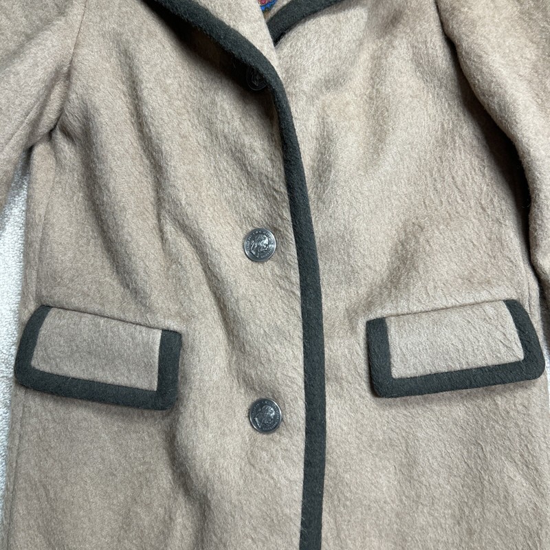 Lodenfrey Wool Coat Women's Sz Medium Brown 38" Chest Lined 60s Austria VTG EUC! gallery