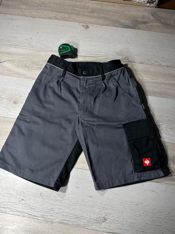 Engelbert Strauss Work Shorts Gray Black Utility Cargo EU 46 W31 W32