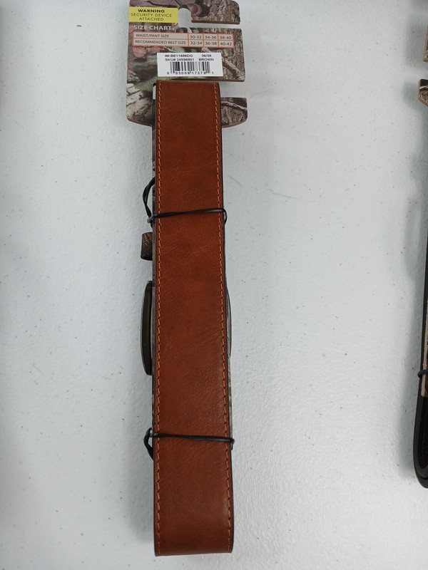 Mossy Oak Men's Belt Brown Faux Leather Belt Size's 32/34, 36/38, 40/42 #192A gallery