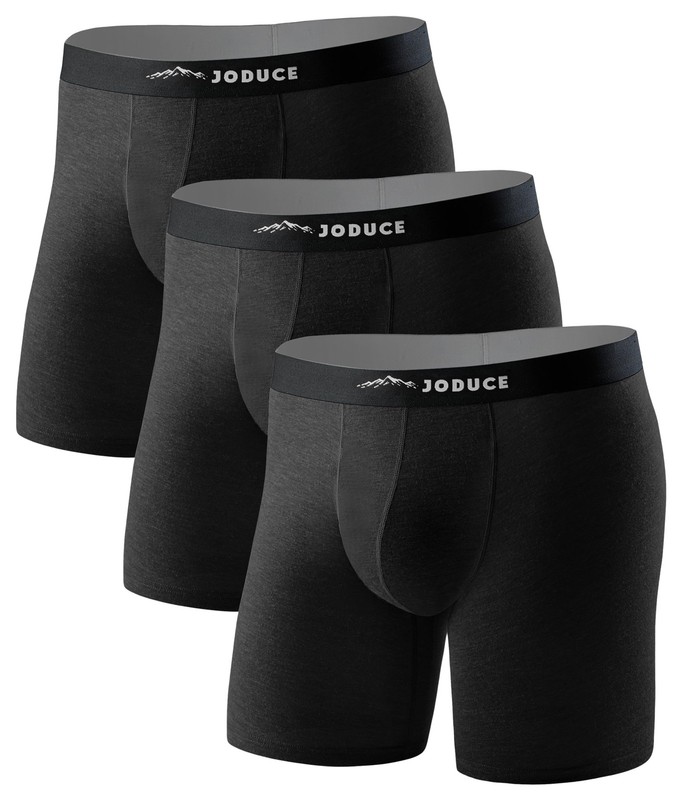 Merino Wool Underwear Men 3 Pack, Breathable & Quick-Drying Men’s Boxer Brief…