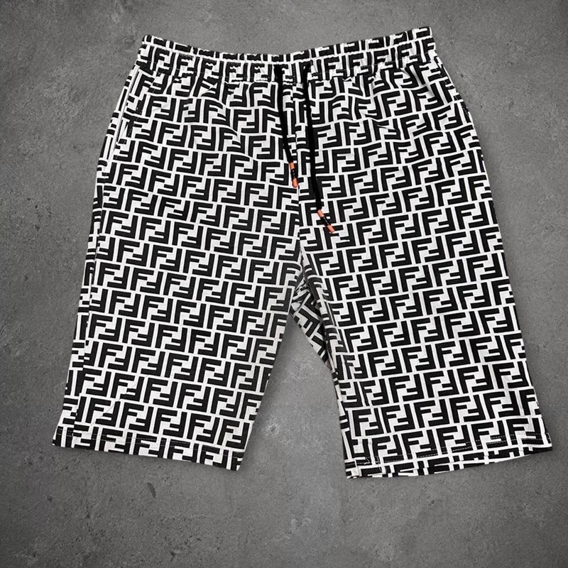 Unknown Brand Men’s Lounge Shorts XL Black White Geometric Print Cotton