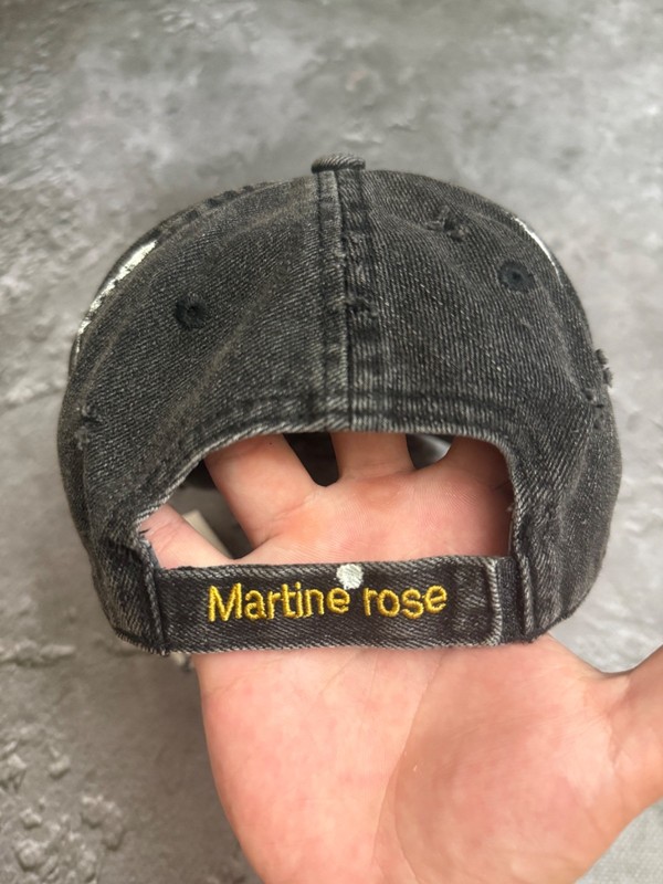 Authentic Martine Rose "Barnsley" Trucker Cap - Black Pigment Dyed Cotton - New gallery