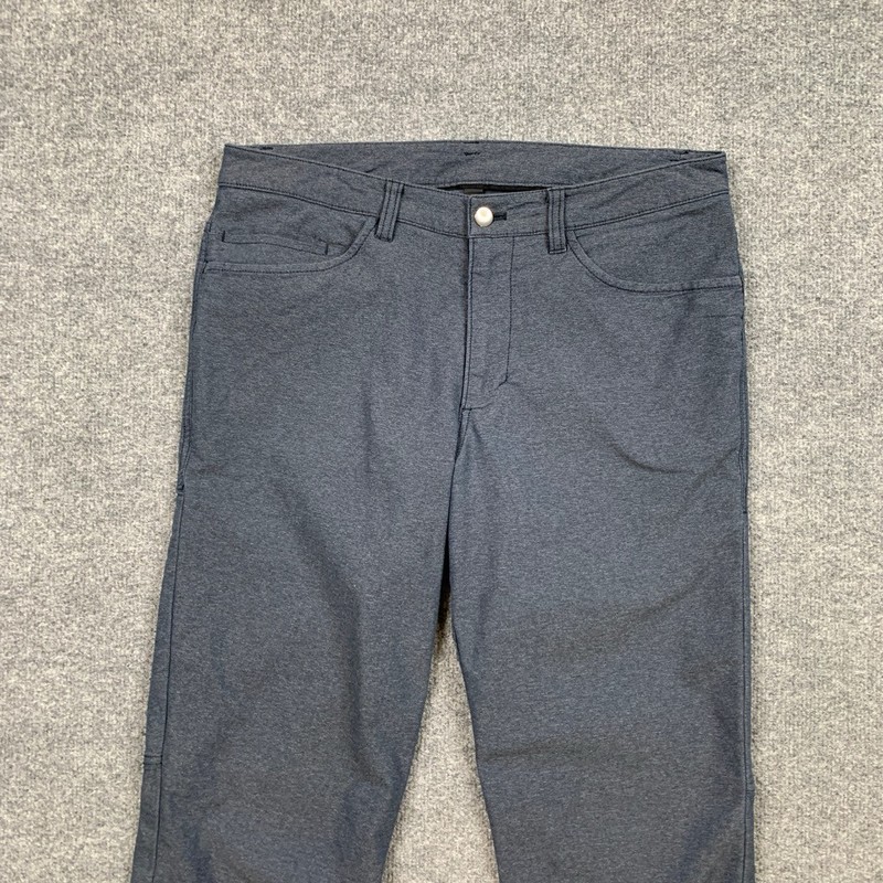 Lululemon Pants Mens 32 Blue Grey ABC Tech Canvas Cotton Blend Stretch Classic gallery