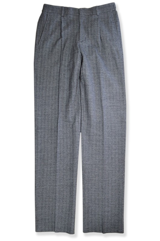 Brooks Brothers Mens Grey Herringbone Reg Fit Unfinished Wool Pants 37W BB-4669