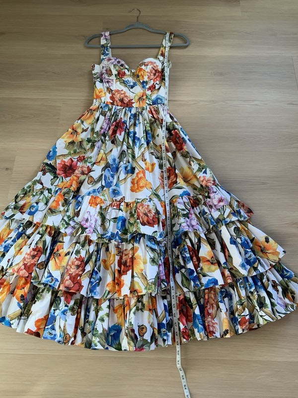 DOLCE & GABBANA Flower print cotton poplin dress gallery