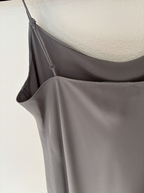 J.CREW Gwyneth Silver Gray Satin Slip Dress Sz 0 XS EUC Quiet Lux 90s Minimalism gallery