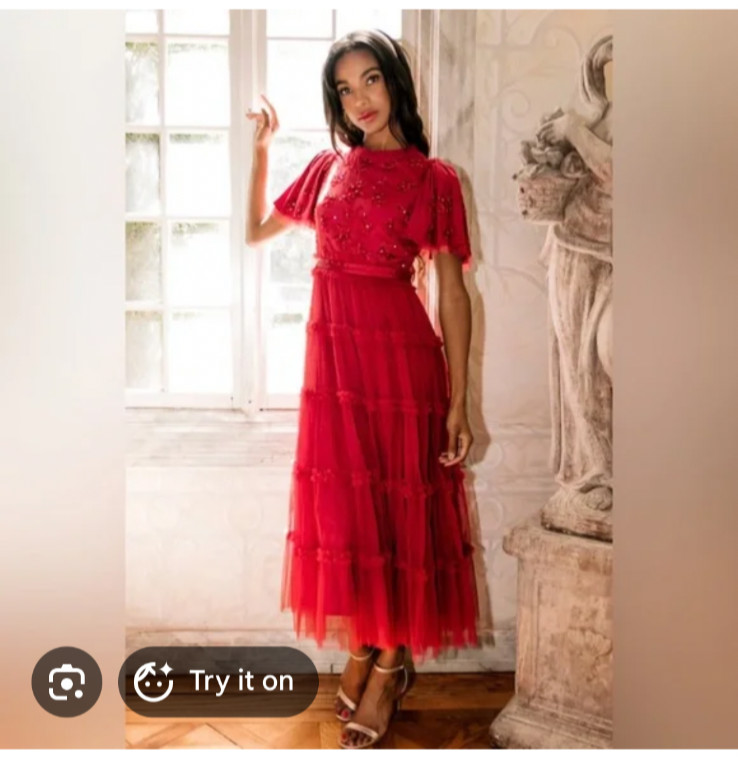 Ivy City Co Anastasia Dress XXS in red gallery