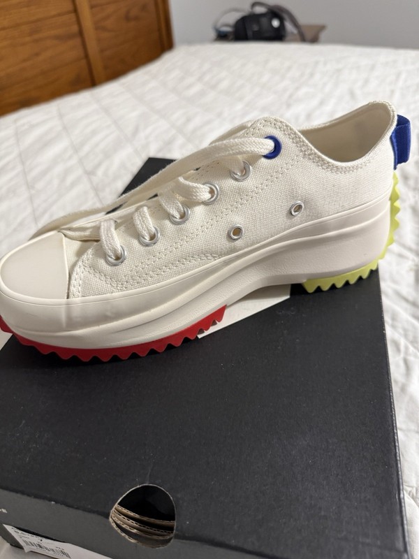 Converse Run Star Hike Ox women size 7 Canvas Platform Sneaker Beige A08196C gallery