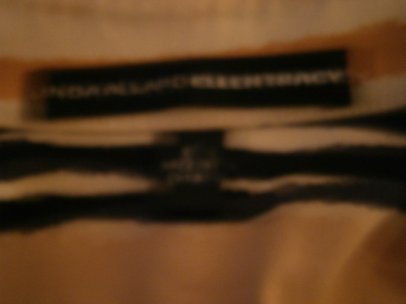 Linda Allard Ellen Tracy Gold & Black Striped Blouse~Polished cotton~Can cuff~6 gallery