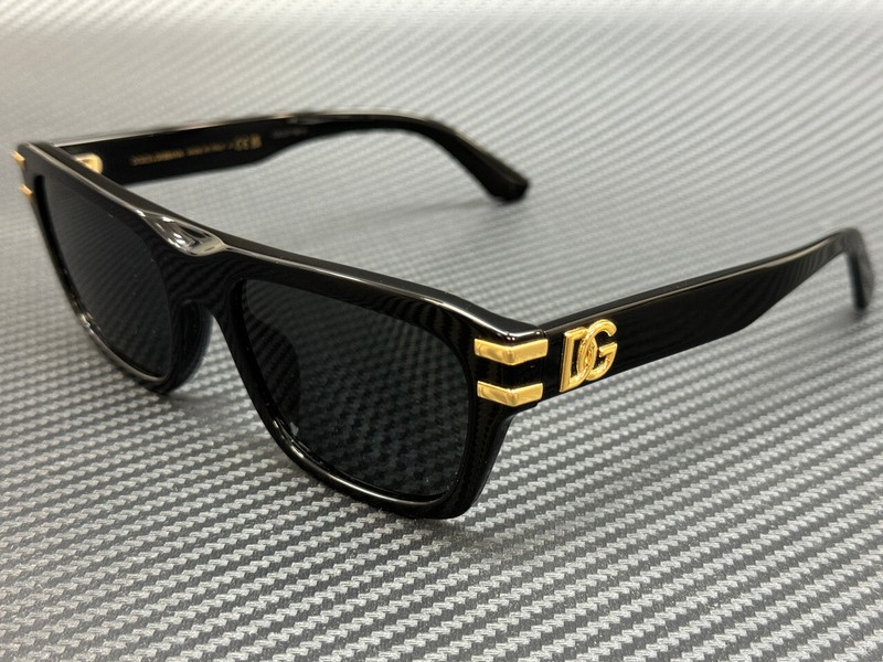 DOLCE & GABBANA DG4496 501 87 Black Grey Men’s 54 mm Sunglasses