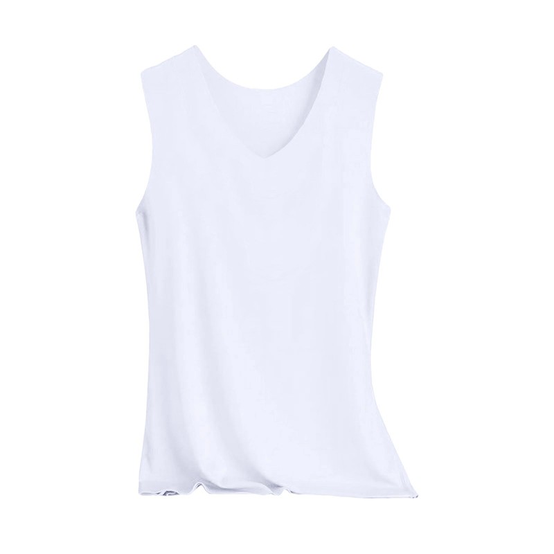 Women's V Neck Ice Silk Seamless Sleeveless Sport Tank Top Soft Stretch Basic gallery