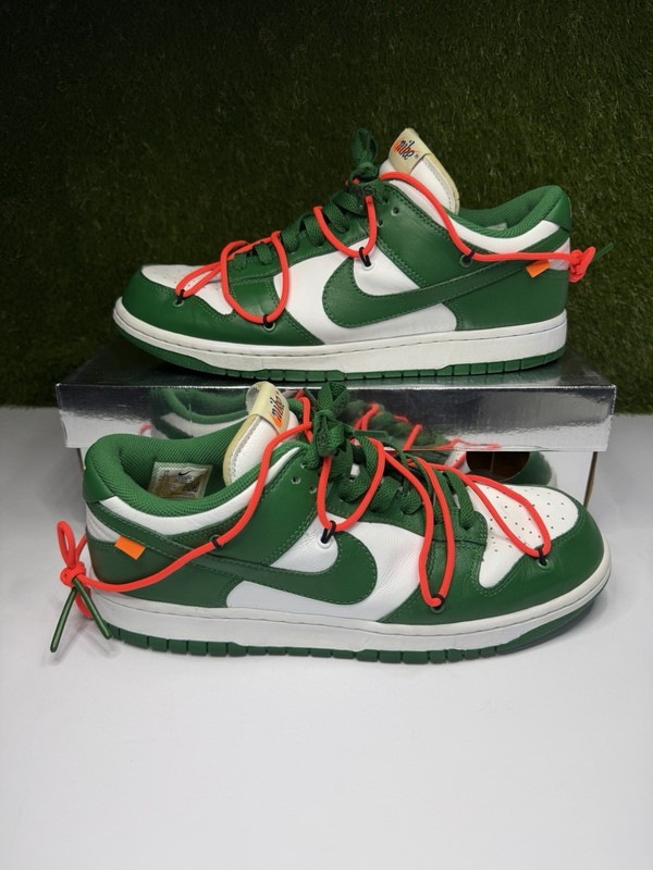 Nike Dunk Low Off-White Pine Green Size 11 Mens Sneakers 2019 CT0856-100