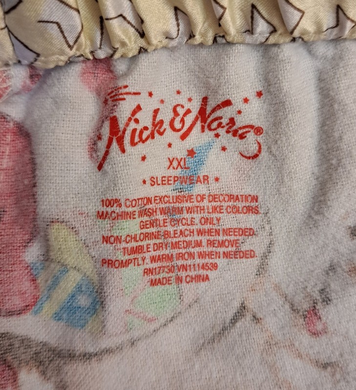 Nick & Nora Flannel Pajama Pants XXL Christmas Letters To Santa Dog Cream Red gallery