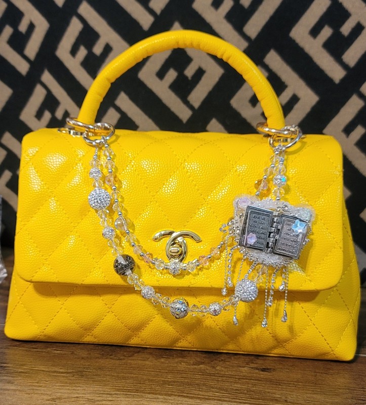 Silver Clear Beaded Rhinestone Bible, Detachable Bag Charm gallery