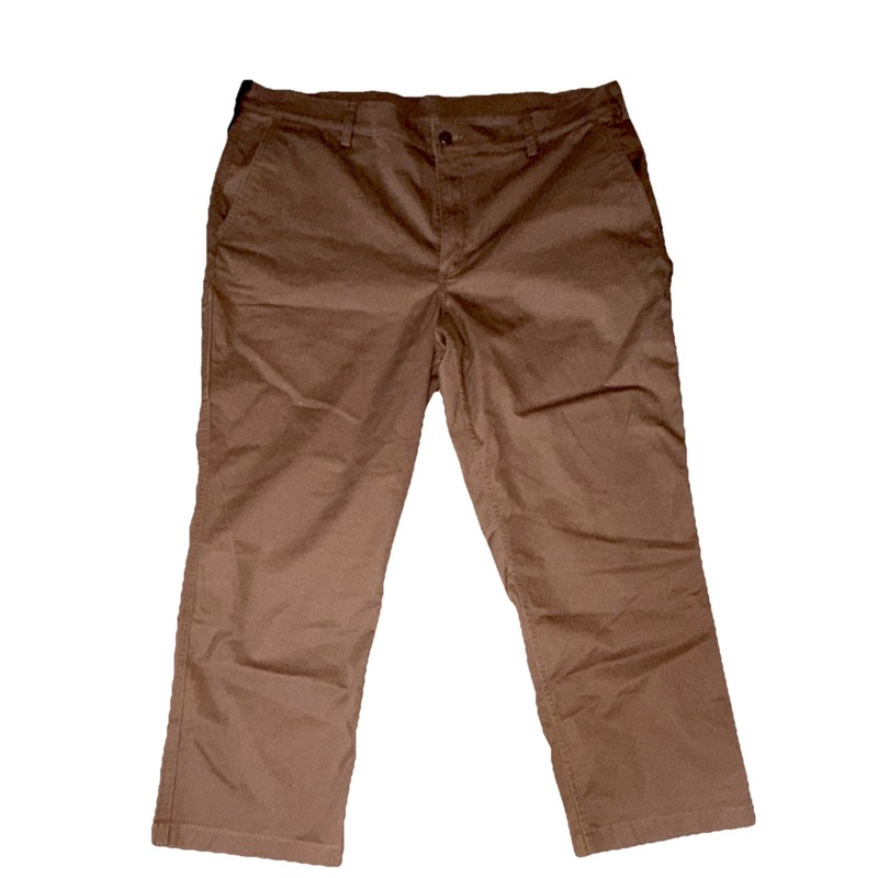 Duluth Trading 40 Grit Men’s Cotton Blend Twill Work Pants Brown 44×30