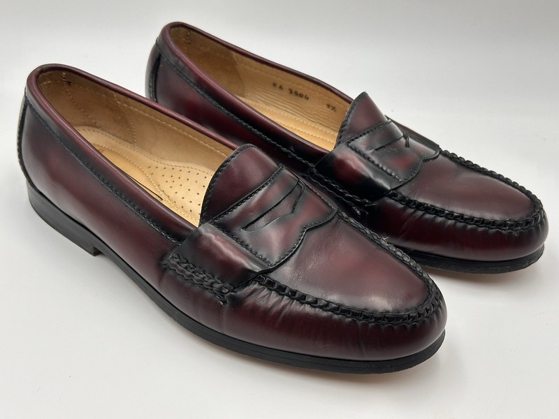 COLE HAAN VINTAGE PINCH PENNY LOAFER SHOES MENS SIZE 9.5 OXBLOOD BURGUNDY RED gallery