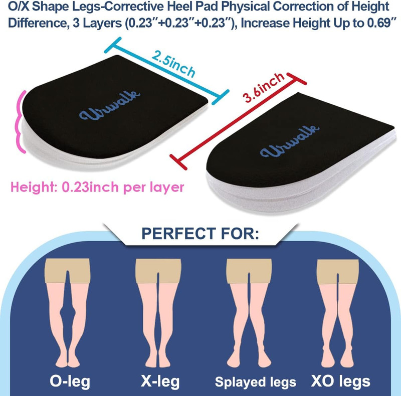3 Layers Adjustable Supination & Over-Pronation Corrective Shoe Inserts, Medial gallery