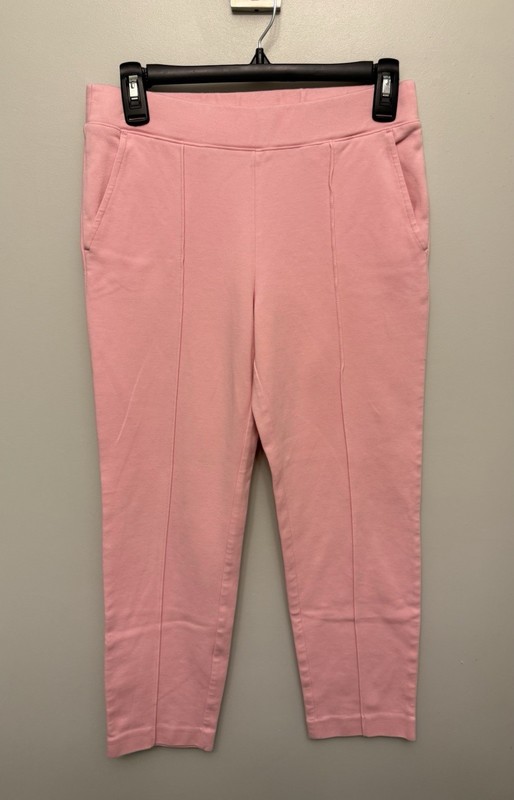 J Crew Pants Women’s XS Pink Pintuck Ponte Knit Pull-On Elastic Sweatpants BA199
