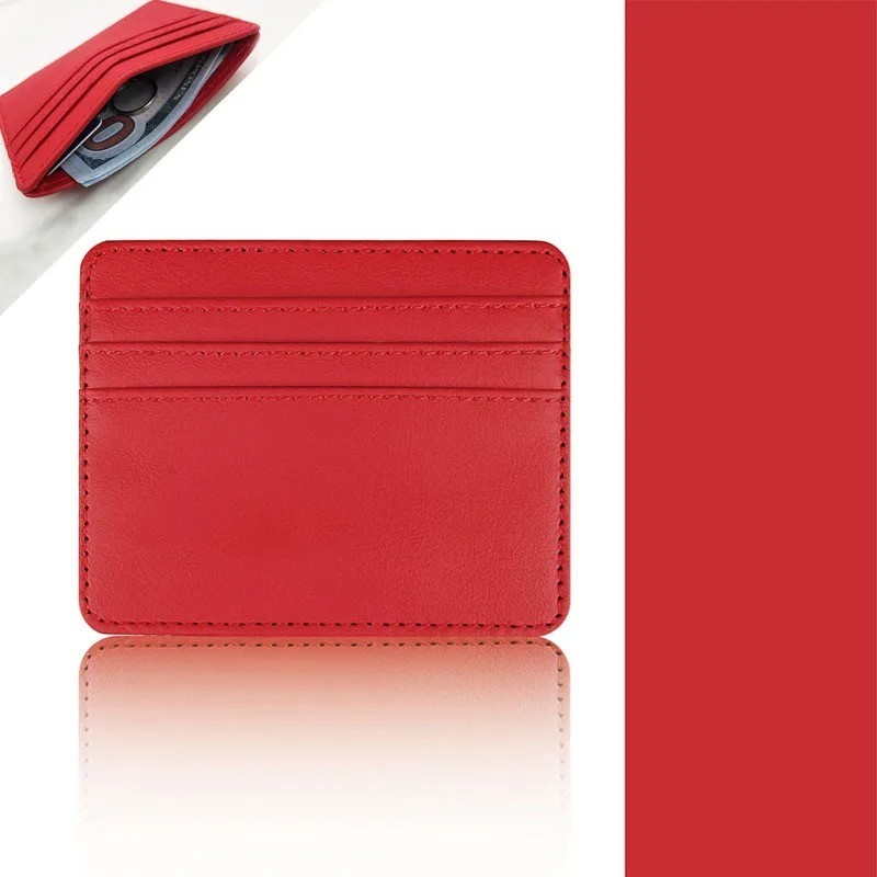 PU Leather ID Card Case - Slim Multi-Slot Holder for Bank/Credit Cards gallery