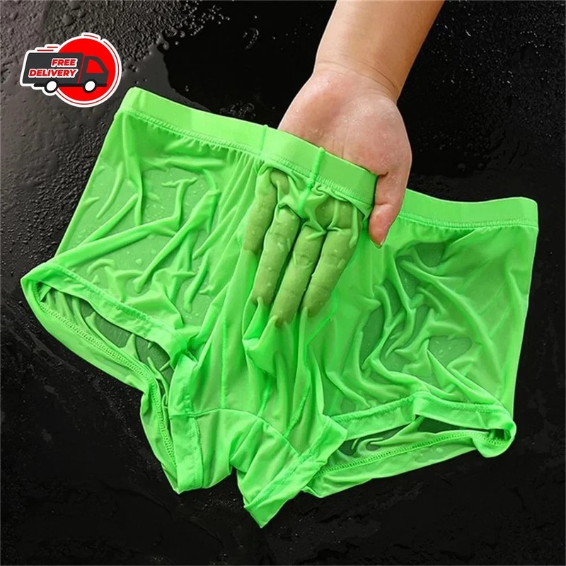 Ultra Thin Ice Silk Boxers Underwear Men Semi-transparent Seamless Sexy Male* gallery