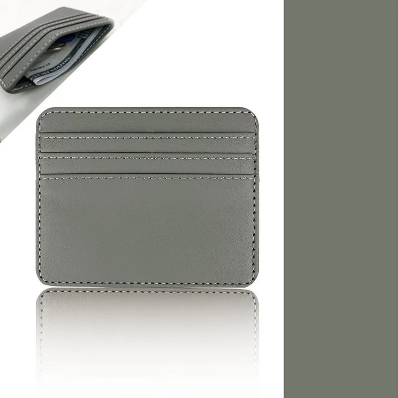 PU Leather ID Card Case - Slim Multi-Slot Holder for Bank/Credit Cards gallery
