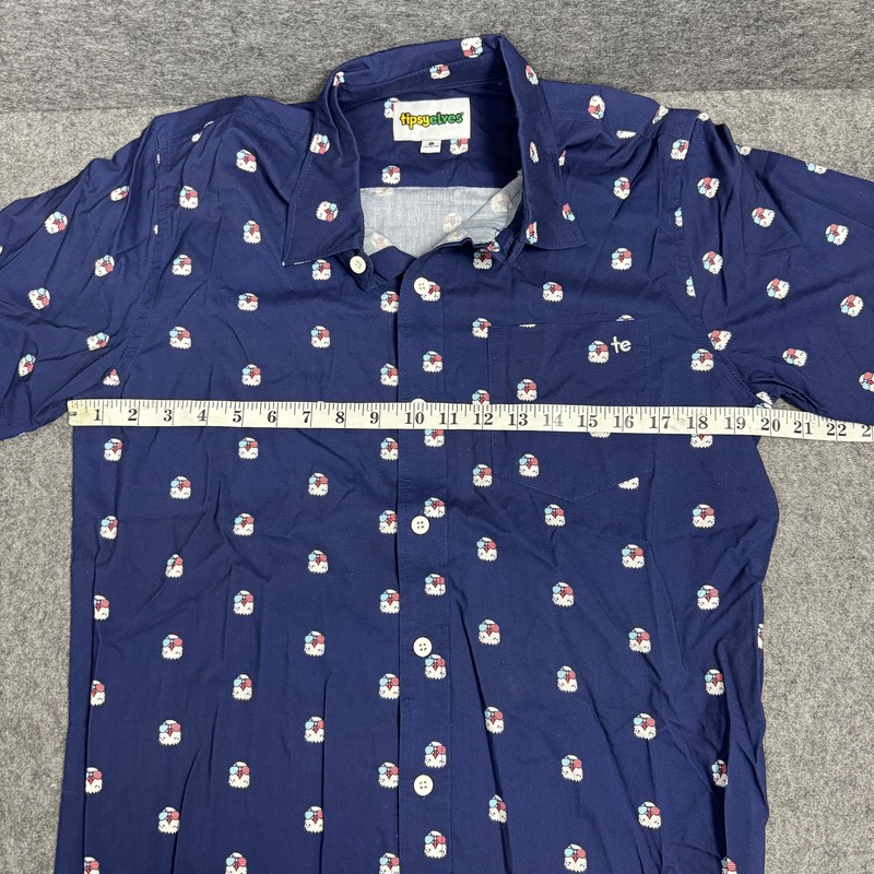 Tipsy Elves Shirt Men Small Bald Eagle Sunglasses Patriotic Button Up Fun Novel gallery