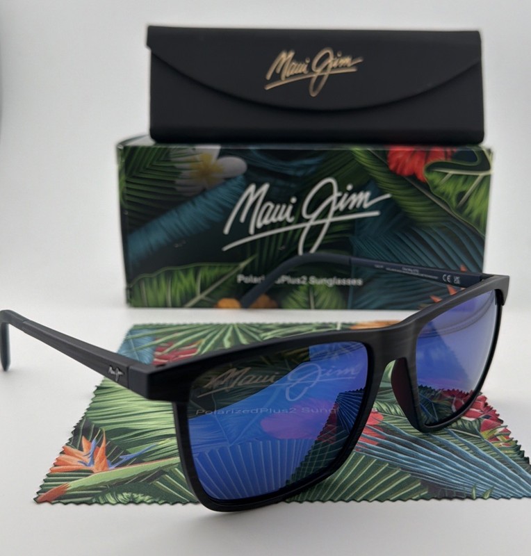 DEFECTIVE Maui Jim Mens One Way 56mm Blue Polarized Sunglasses MJ0875S00 G3D gallery