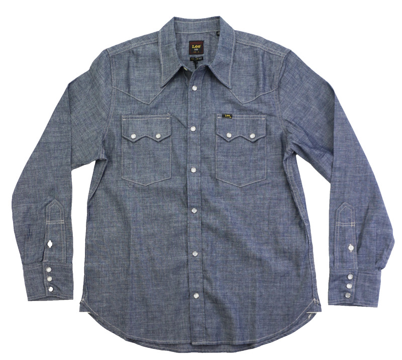 Lee 101 ’50s Western Shirt Men’s Sizes Kaihara Japanese Selvedge Denim 7 oz. Dry