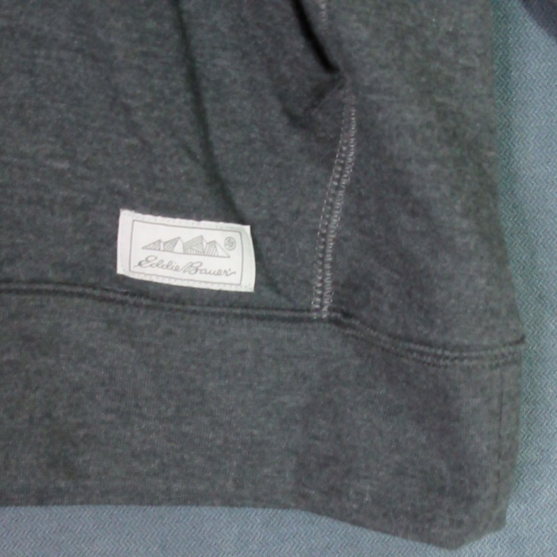 Eddie Bauer Hoodie Mens XXL Gray Fleece Everyday Ultra Soft Easy Care Pullover gallery