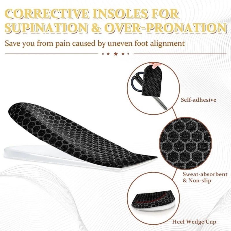 Corrective Insoles for Supination & Over-Pronation, Orthotics Medial & Latera... gallery
