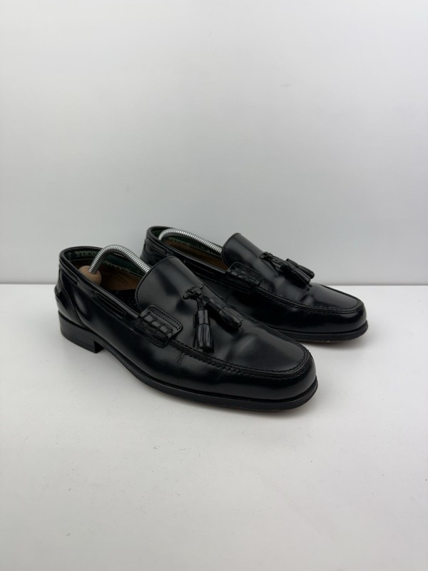 YuccA Premium Leather Tassel Loafers Black Men’s Dress Shoes EU 41 US 8 UK 7