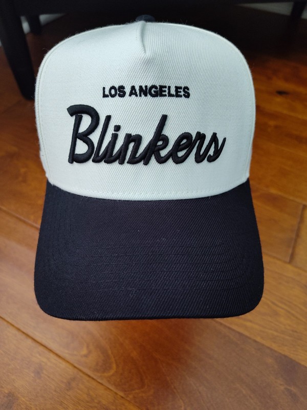 Los Angeles Blinkers Embroidered Logo White Black Snapback Cap NWOT