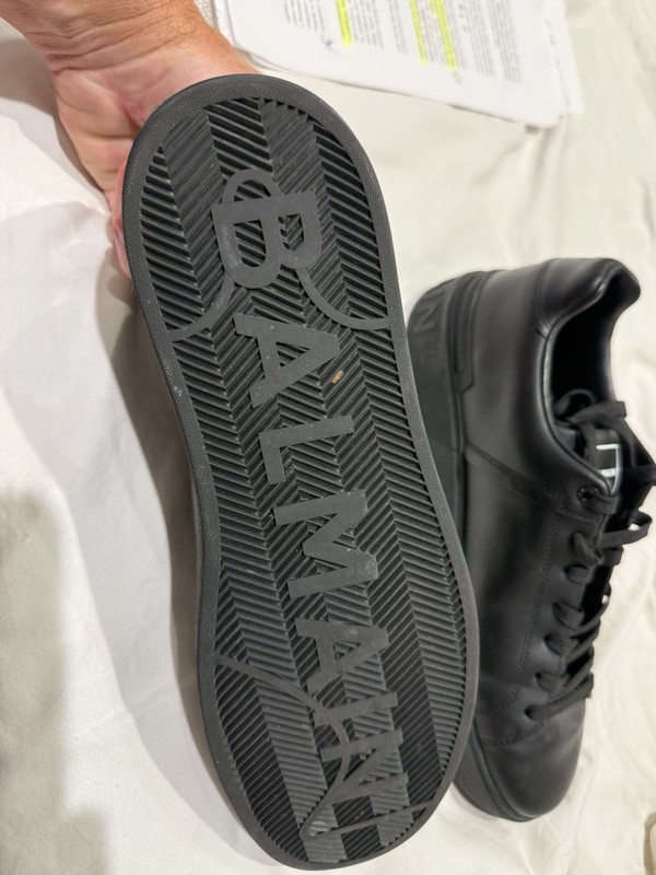 Balmain Men's Black B-Court Leather Low-Top Sneaker Shoes Size EU:41 US:8 gallery