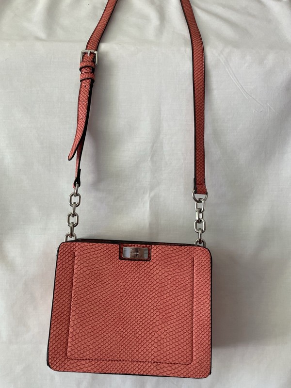 Parfois Peach Shoulder Hand Bag 8×6 1/2” W 3 1/2 Brand New
