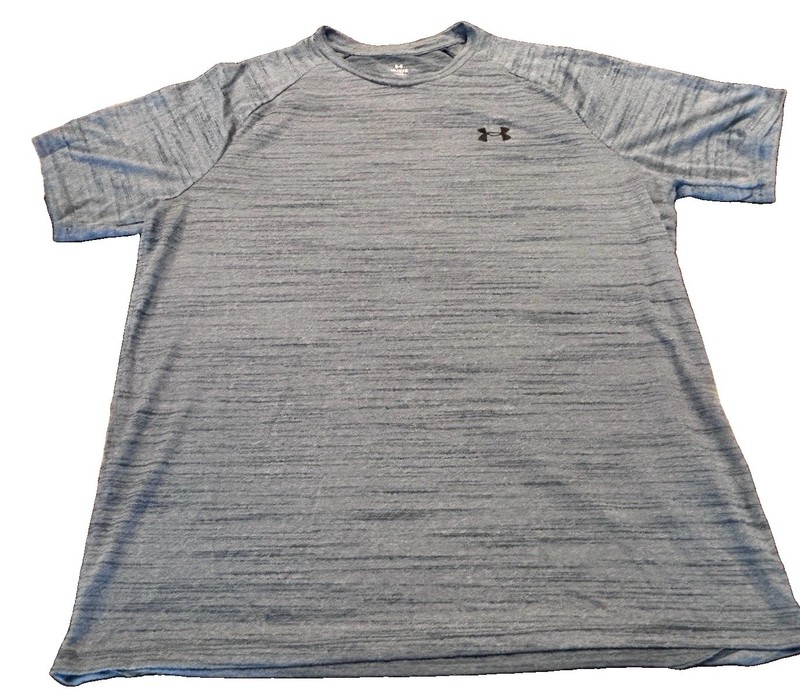 Under Armour Men’s Loose Fit Heathered Blue Crew Neck T-Shirt SIZE L
