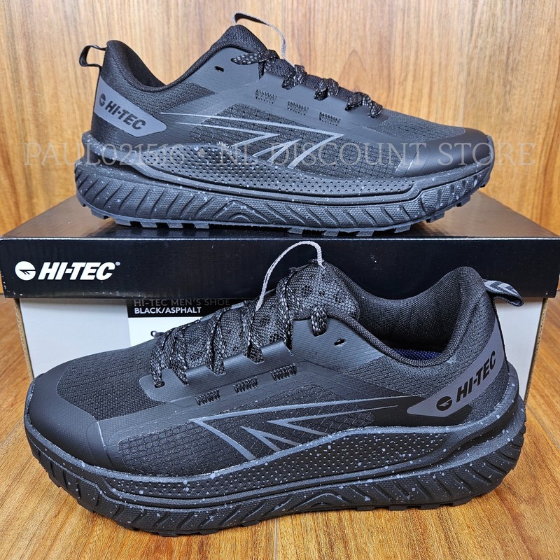 HI-TEC Men’s Breathable Trail Sneakers Lightweight Shoes ~ Black ~ Various Sizes